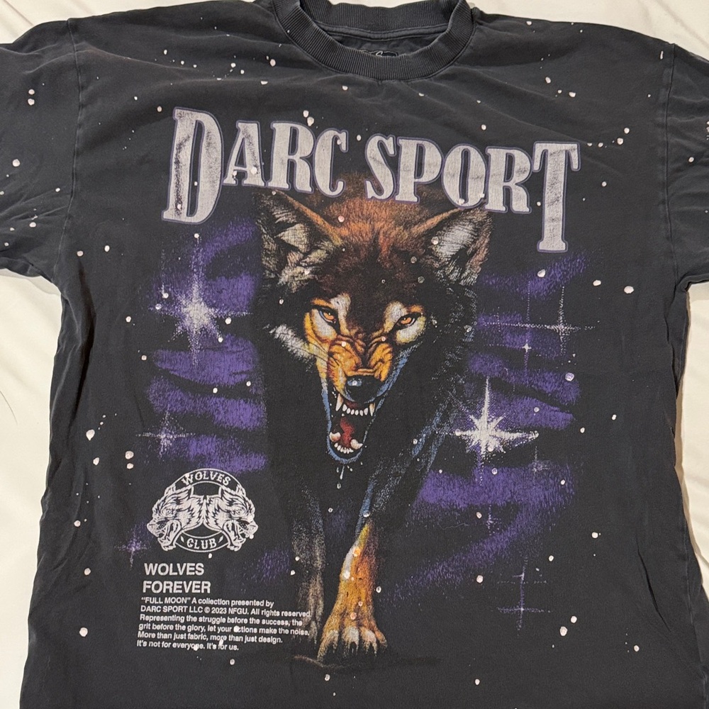 Darc Sport Black and Purple Wolf Graphic Tee